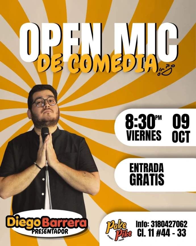 Flayer normal con el host principal enfocado